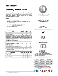 Datasheet RB520S30T1 manufacturer ON Semiconductor