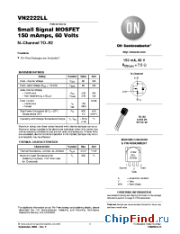 Datasheet VN2222LLG manufacturer ON Semiconductor