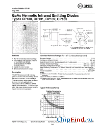 Datasheet OP132 manufacturer OPTEK
