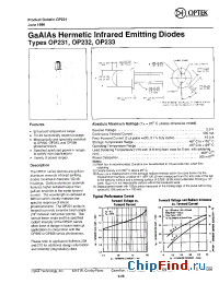 Datasheet OP231 manufacturer OPTEK
