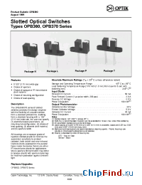 Datasheet OPB365P55 manufacturer OPTEK