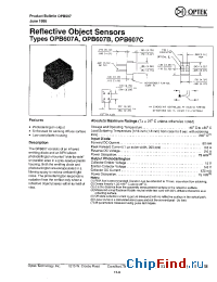 Datasheet OPB607B manufacturer OPTEK