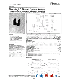 Datasheet OPB626 manufacturer OPTEK