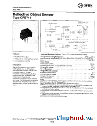 Datasheet OPB711 manufacturer OPTEK