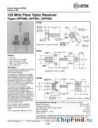 Datasheet OPF560 manufacturer OPTEK