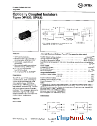 Datasheet OPI120 manufacturer OPTEK