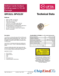 Datasheet OPV315Y manufacturer OPTEK