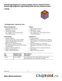 Datasheet F0279E manufacturer OSRAM