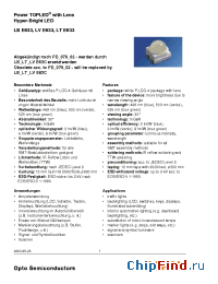 Datasheet LBE633-R1S2-1 manufacturer OSRAM