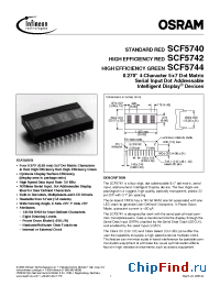 Datasheet SCF5740 manufacturer OSRAM