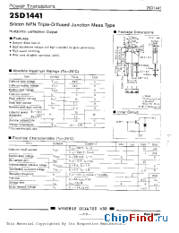 Datasheet 2SD1441 manufacturer Panasonic