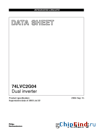 Datasheet 74LVC2G04 manufacturer Panasonic
