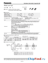 Datasheet EEUEB1C222 manufacturer Panasonic