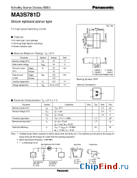 Datasheet MA3S781D manufacturer Panasonic