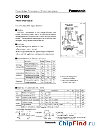 Datasheet ON1109 manufacturer Panasonic