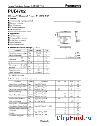 Datasheet PUB4702 manufacturer Panasonic