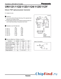 Datasheet UN1123 manufacturer Panasonic