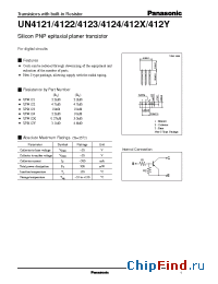 Datasheet UN4121 manufacturer Panasonic