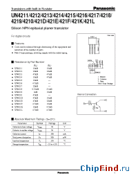 Datasheet UN421F manufacturer Panasonic