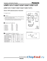 Datasheet UNR1122UN1122 manufacturer Panasonic