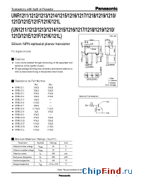 Datasheet UNR121FUN121F manufacturer Panasonic