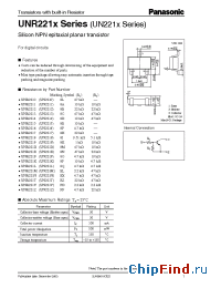 Datasheet UNR2210 manufacturer Panasonic