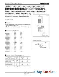 Datasheet UNR421FUN421F manufacturer Panasonic