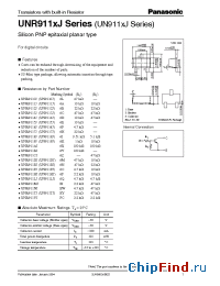 Datasheet UNR9111J manufacturer Panasonic