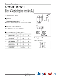 Datasheet XP04311XP4311 manufacturer Panasonic