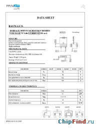 Datasheet BAS70AW manufacturer Pan Jit