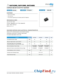 Datasheet BAT54WS manufacturer Pan Jit