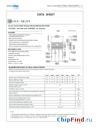 Datasheet GBJ6D manufacturer Pan Jit