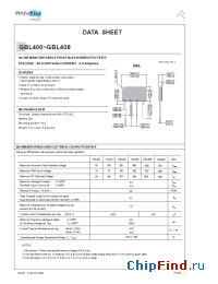 Datasheet GBL400 manufacturer Pan Jit