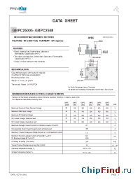 Datasheet GBPC2501 manufacturer Pan Jit