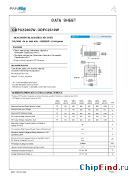 Datasheet GBPC2504W manufacturer Pan Jit