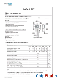 Datasheet GBU10B manufacturer Pan Jit