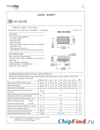 Datasheet GS1A manufacturer Pan Jit