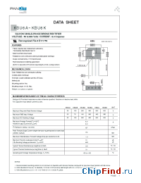 Datasheet KBU6G manufacturer Pan Jit