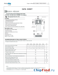 Datasheet KBU8A manufacturer Pan Jit
