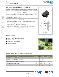 Datasheet PJSRV05-4 manufacturer Pan Jit