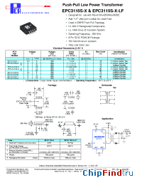 Datasheet EPC3115S-X manufacturer PCA