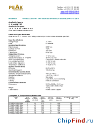 Datasheet P10SG-0505EH30M manufacturer PEAK
