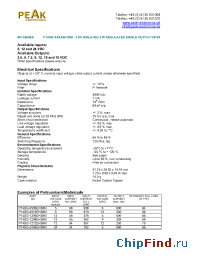 Datasheet P14SG-0505EH30M manufacturer PEAK