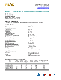 Datasheet P14SG-0512EH52 manufacturer PEAK