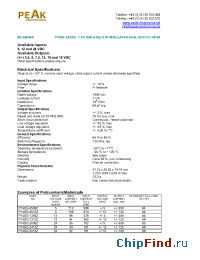 Datasheet P14SG-2405Z manufacturer PEAK