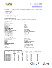 Datasheet P14SG-2405ZH52 manufacturer PEAK