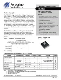Datasheet PE4307 manufacturer Peregrine