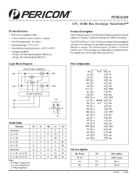 Datasheet PI3B16209A manufacturer Pericom