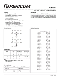 Datasheet PI3B16211 manufacturer Pericom