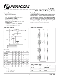 Datasheet PI3B16213 manufacturer Pericom